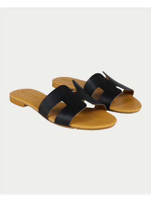 Vincent vega women's low sandals with rubber sole VINCENT VEGA | PQ106HDNERO